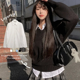 White Loose Fit Cotton Long Shirt
