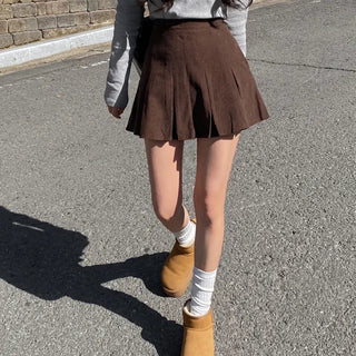 A-line mini pleated skort