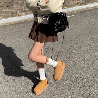 A-line mini pleated skort