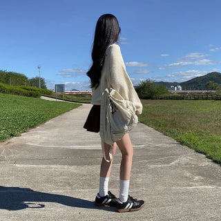 Corduroy elastic waist mini tiered skort