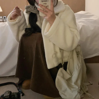 Duffle Button Fur Jacket