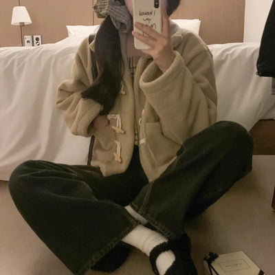 Duffle Button Fur Jacket