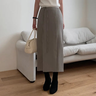 Slit long skirt