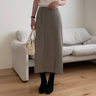 Slit long skirt