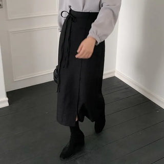 Slit long skirt