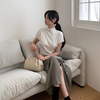 Slit long skirt