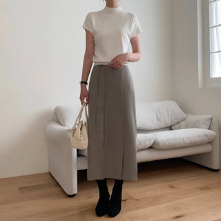 Slit long skirt