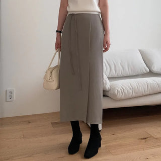 Slit long skirt