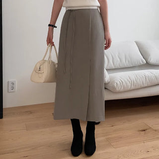 Slit long skirt