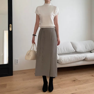 Slit long skirt