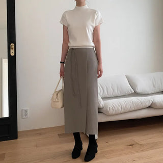 Slit long skirt