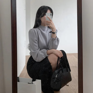 Slit long skirt