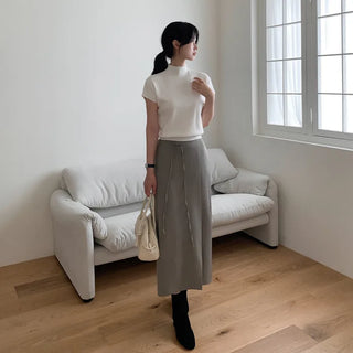 Slit long skirt