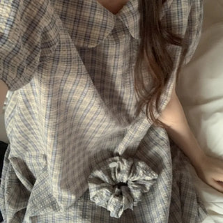 Scrunchie Set Balloon Short-Sleeve Tunic