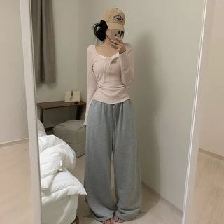 Layered Ribbon Lace Shirring Button T-Shirt
