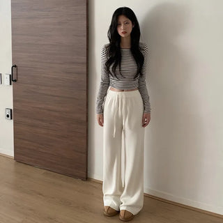 Striped Slim Cropped T-Shirt