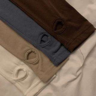 Half-neck long-sleeved T-shirt