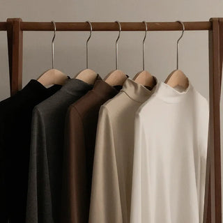 Half-neck long-sleeved T-shirt
