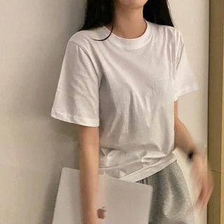 Layered Inner Round Short-Sleeve T-Shirt