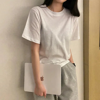 Layered Inner Round Short-Sleeve T-Shirt
