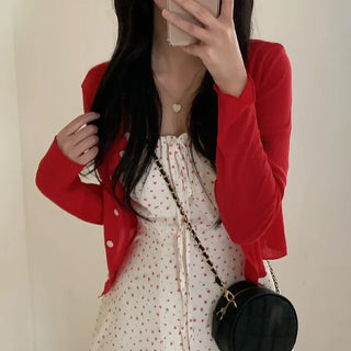 Flower Shirring Ribbon Flare Camisole Dress