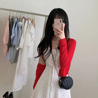 Flower Shirring Ribbon Flare Camisole Dress