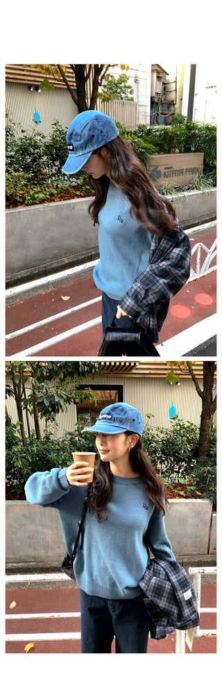 (4 colors) Round Loose Fit Knit