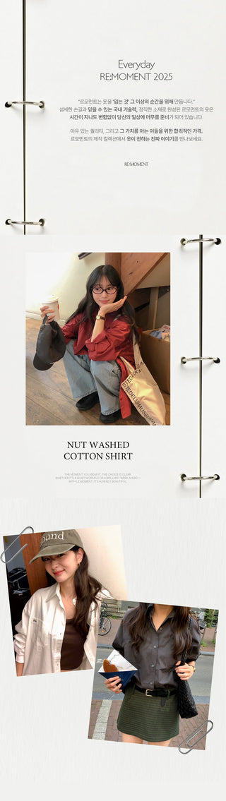 Washed cotton shirt