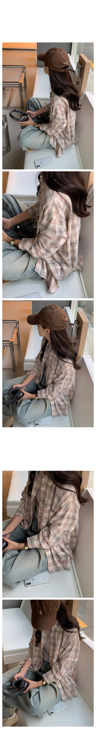 Pastel check shirt in 2 colors!