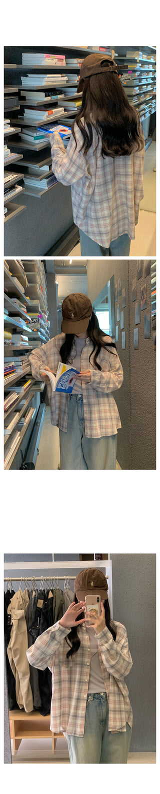 Pastel check shirt in 2 colors!