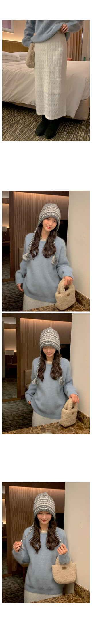 (9 colors) Wool Round Neck Knit