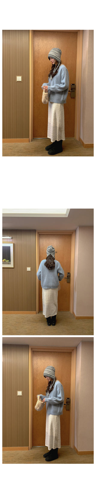 (9 colors) Wool Round Neck Knit