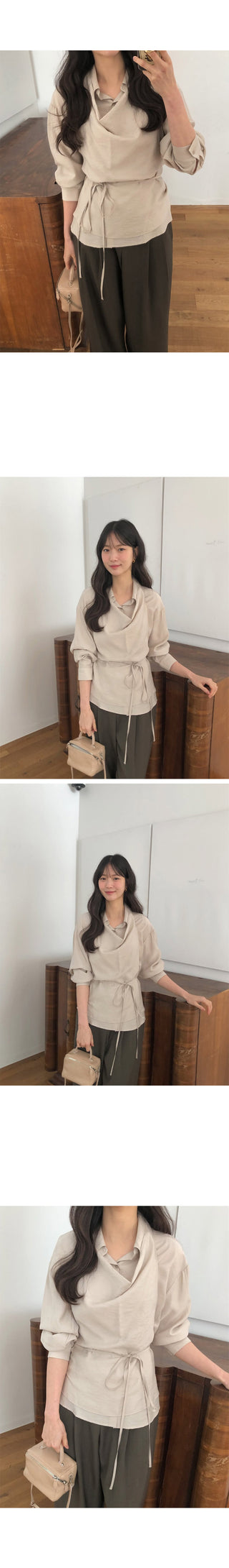 (3 colors) Sheer shirt
