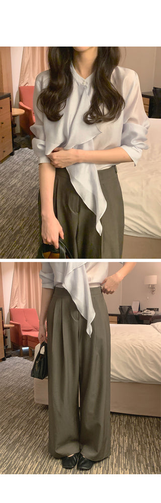 (3 colors) Ruffle Blouse
