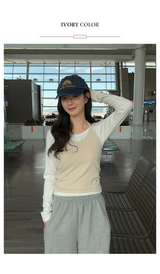 (4 colors) Round neck T-shirt