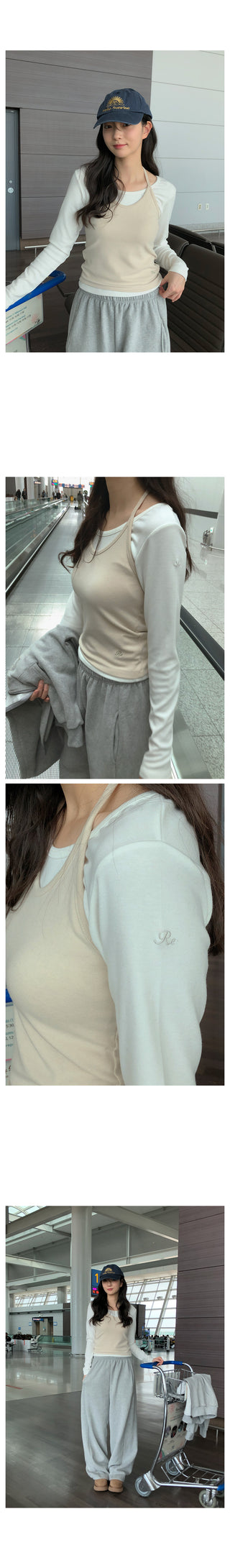 (4 colors) Round neck T-shirt
