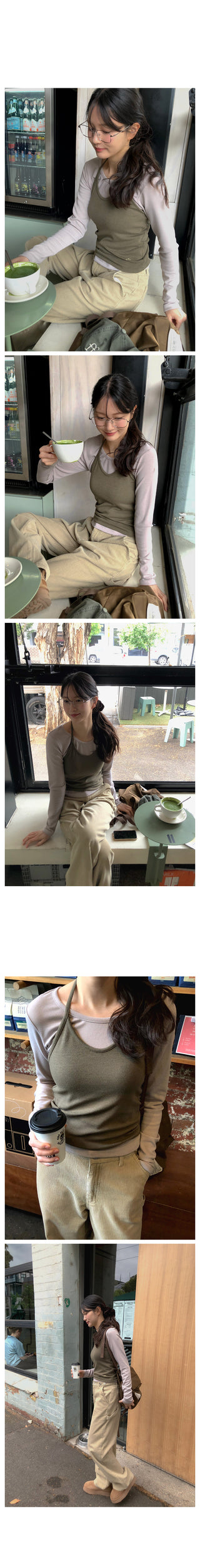 (4 colors) Round neck T-shirt