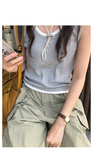 String Nylon Cargo Pants