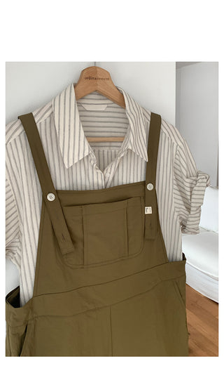 Overalls with 5/8 length shorts, 2 colors!