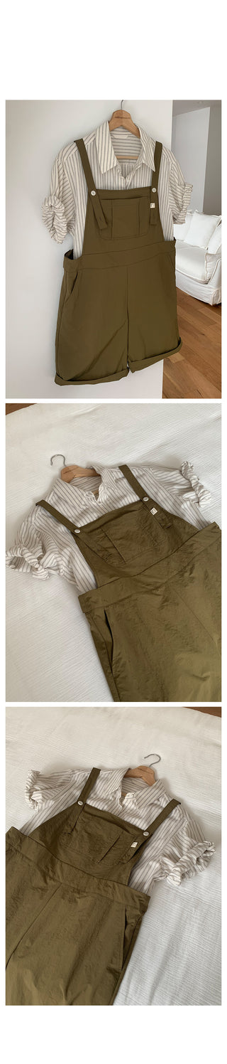 Overalls with 5/8 length shorts, 2 colors!