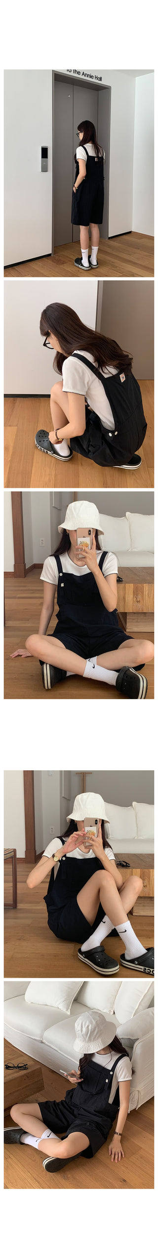Overalls with 5/8 length shorts, 2 colors!