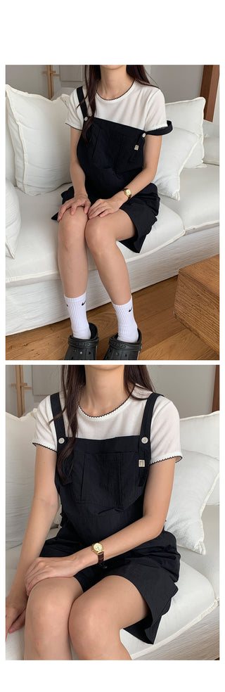 Overalls with 5/8 length shorts, 2 colors!
