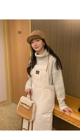 (2 colors) Overall Down Dress