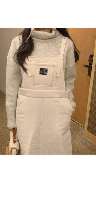 (2 colors) Overall Down Dress
