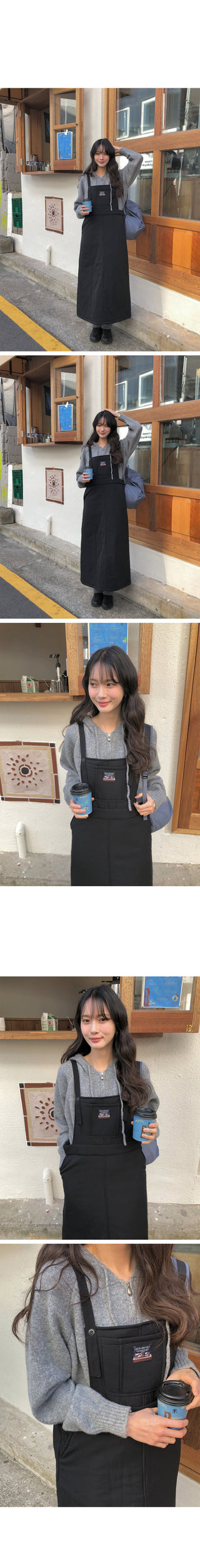 (2 colors) Overall Down Dress
