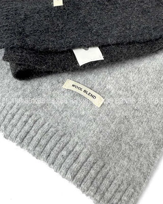 (11 colors) Soft wool knit long scarf