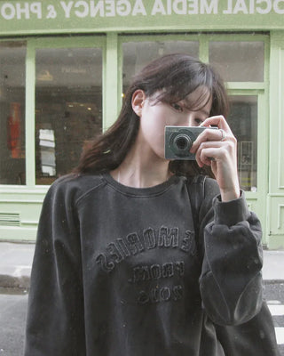 Pigment-washed sweatshirt