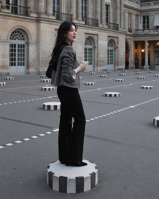 (short/basic/long) Elasticated semi-bootcut pants