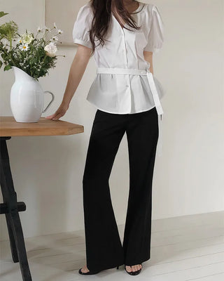Semi-bootcut slacks