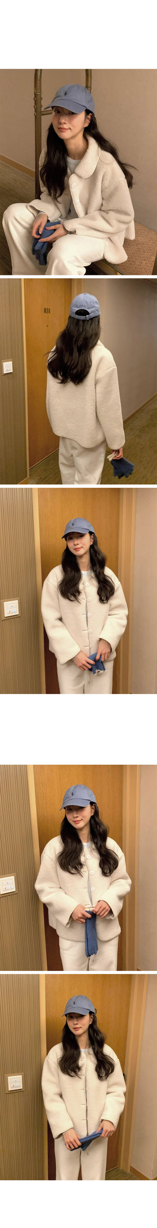 Boa Collar Mouton Coat